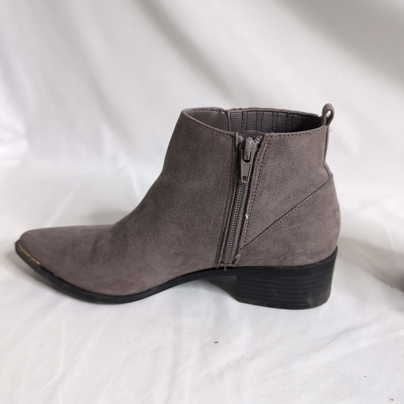 Core Life Taupe Faux Suede Western Boot with Gold detail, Size 7 - Picture 4 of 9